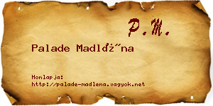 Palade Madléna névjegykártya